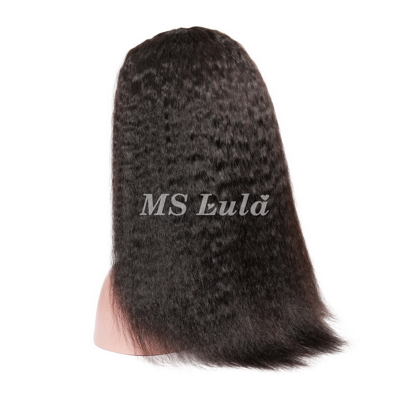 Virgin Human Hair Kinky Straight U Part Wigs - 图片 5